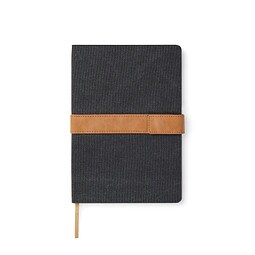 VINGA Bosler Notizbuch aus RCS recyceltem Canvas, schwarz