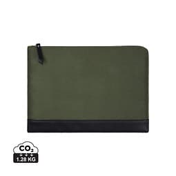 VINGA Marlow 14 Zoll Laptop Sleeve aus RCS recyceltem Polyester, grün, schwarz
