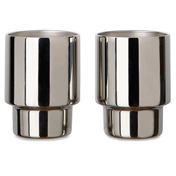 VINGA Nagano RCS recycelte Edelstahlbecher, 2er-Set, reflektierend