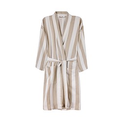 VINGA Ornos GRS Hamam-Bademantel S/M, beige, weiß