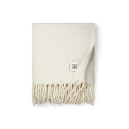 VINGA Saletto Decke aus Wollgemisch, weiß, beige