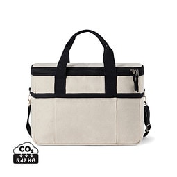 VINGA Volonne AWARE™ Kühlkorb aus recyceltem Canvas, off white, schwarz