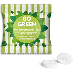 Vivil DoubleMint, 2 g, weiße kompostierbare Folie, inkl. Druck