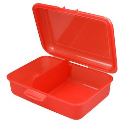 Vorratsdose School-Box mit Trennwand, 16 x 11,6 cm, mittel, trend-rot PP