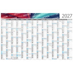 Geiger-Notes Wandplaner Horizont Bestseller, M, inkl. Druck, blau