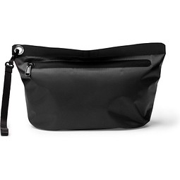 Wasserabweisender Kulturbeutel aus Ripstop mit wasserdichtem Reißverschluss, BLACK