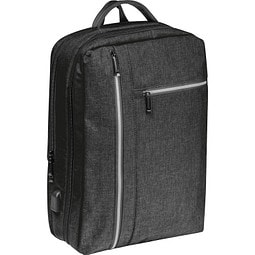 Wasserabweisender Rucksack aus Nylon, schwarz