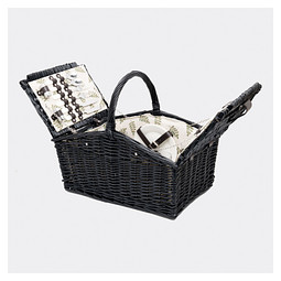 Weiden-Picknickkorb RICHMOND PARK für 4 Personen,dunkelbraun