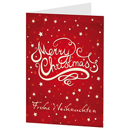 Grußkarte Weihnachten, Motiv Merry Christmas, ohne Innendruck