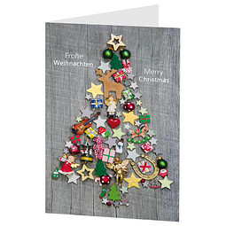 Grußkarte Weihnachten, Motiv Weihnachtsplätzchen, ohne Innendruck