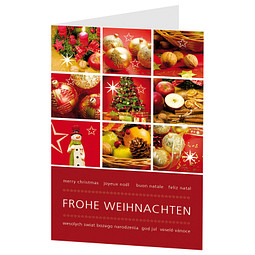 Grußkarte Weihnachten, Motiv Weihnachtsstimmung, ohne Innendruck