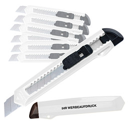 Werbe-Sparset Universal-Schneidemesser, 150-tlg., inkl. Druck, weiß