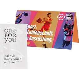 Werbekarte long, Duschshampoo, inkl. Druck