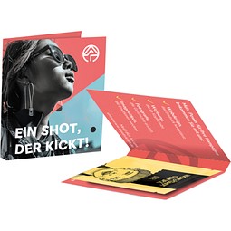 Werbekarte Midi, Just Spices Ingwer Shot Gewürz, inkl. Druck