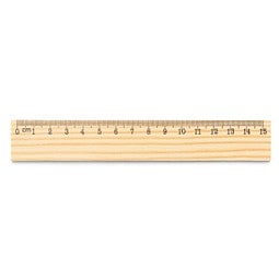 WESLEY 15. Lineal aus Kiefernholz mit 15 cm Skala, Naturhell