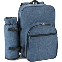 WHITSUNDAY. Picknick-Kühlrucksack aus 600D, recyceltem Polyester, mit hoher Dichte, Blau