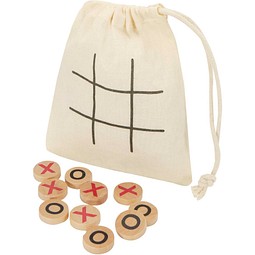 Whorl Tic-Tac-Toe Spiel aus Holz, natur