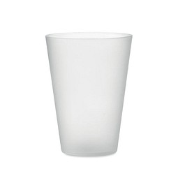 Wiederverwendbarer Becher 300ml FESTA LARGE, Transparent Weiß