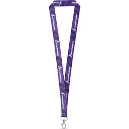 WINDSOR. SET Lanyard SUBLIMATION Long II (20 mm) aus recyceltem Polyester (100% rPET) mit 20 mm Schnappkarabiner, Weiß