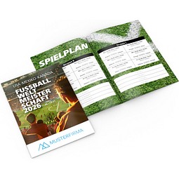 Geiger-Notes WM-Miniplaner, Motiv Stadionemotion, inkl. Druck