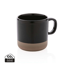 XD COLLECTION Becher aus glasiertem Keramik, schwarz