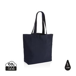 XD COLLECTION Impact Aware™ 240g/m² rcCanvas Shopper + Tasche, ungefärbt, navy blau