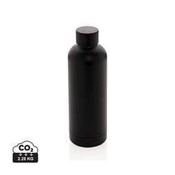 XD COLLECTION Impact Vakuumflasche aus RCS recyceltem Stainless-Steel, schwarz