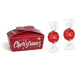 Xmas Ballotin, Milchschokolade (Rot), inkl. Druck