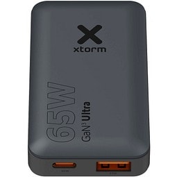 Xtorm 65 W Schnellladegerät für unterwegs mit Kabel und Reiseetui, schwarz