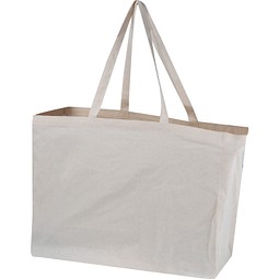 XXL Einkaufstasche mit Bodenfalte, beige