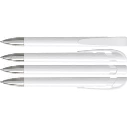 uma® Kugelschreiber YES SI inkl. Metallspitze, weiss