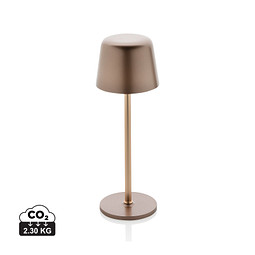 Zenic USB Tischleuchte aus RCS recyceltem Kunststoff, Bronze