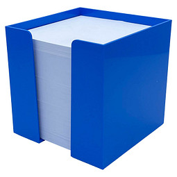 Zettelbox, 10 x 10 x 10 cm, blau