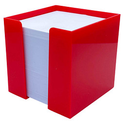 Zettelbox, 10 x 10 x 10 cm, rot
