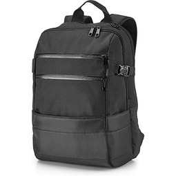 ZIPPERS BPACK. Laptop-Rucksack 15.6'' aus 300D Polyester und 840D Jacquard, Schwarz