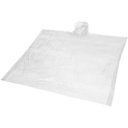 Ziva Einweg Regenponcho mit Hülle, weiss