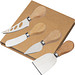 4-teiliges Käsemesserset mit Holzgriffen, beige 4-teiliges Käsemesserset mit Holzgriffen, beige