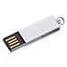 Mini-USB-Stick Swing, 4 GB, silber