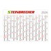 Clever-Plan-Wandplaner 2026 , abwaschbar, inkl. 2-farbigem Druck