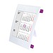 2-Jahres-Tischkalender 2026/2027, weiß/magenta