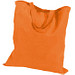 Einkaufstasche Baumwolle, kurze Henkel, orange