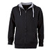 JAMES & NICHOLSON Unisex Sweat-Jacke mit Kapuze, schwarz, M