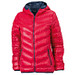 JAMES & NICHOLSON Damen Daunenjacke, rot/dunkelblau, L