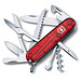 VICTORINOX Taschenmesser Huntsman, 15 Funktionen, rot-transparent