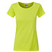 JAMES & NICHOLSON Damen T-Shirt Basic aus Bio-Baumwolle, gelb, L
