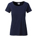 JAMES & NICHOLSON Damen T-Shirt Basic aus Bio-Baumwolle, dunkelblau, XL