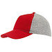 5-Panel-Cap Trend, Rot/Grau