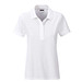 JAMES & NICHOLSON Damen Poloshirt Basic Bio BW, weiß, XL