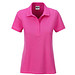JAMES & NICHOLSON Damen Poloshirt Basic Bio BW, pink, XL