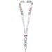 Addie Sublimation Lanyard mit Sicherheitsverschluss, weiss, 25mm